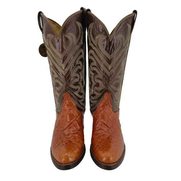 MINT Alligator El Rey Tony Lama 6.5B Honey Brown Cowboy Cowgirl Western Boots - Picture 2 of 16